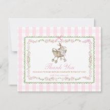Pink Bunny Baby Shower Bow Grandmillennial Floral