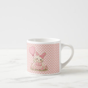 Pink Bunny Balloon Espresso Cup