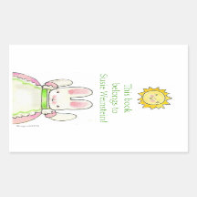 Pink bunny bookplate