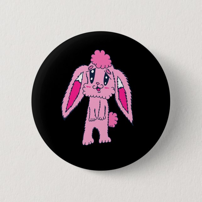 Pink  Bunny Button (Front)