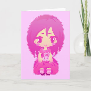 Pink bunny card