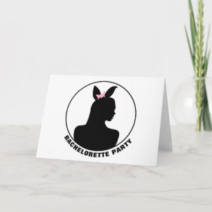 Pink Bunny Girl Bachelorette Party Invitation