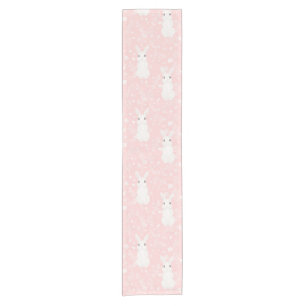 Pink Bunny Girl Short Table Runner