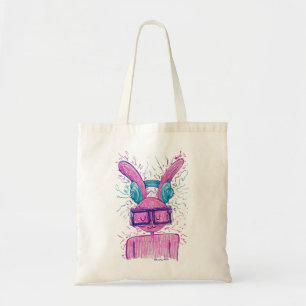 Pink Bunny Lost in Music Tote Bag
