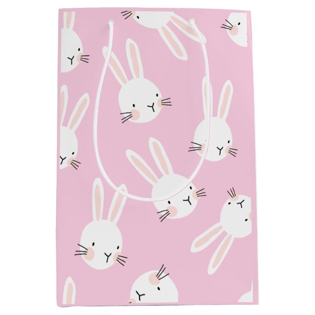 Pink Bunny Medium Gift Bag (Front)