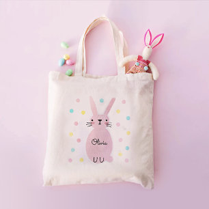 Pink Bunny Personalised Tote Bag