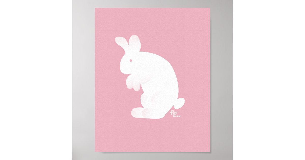 Pink Bunny Print | Zazzle.co.uk