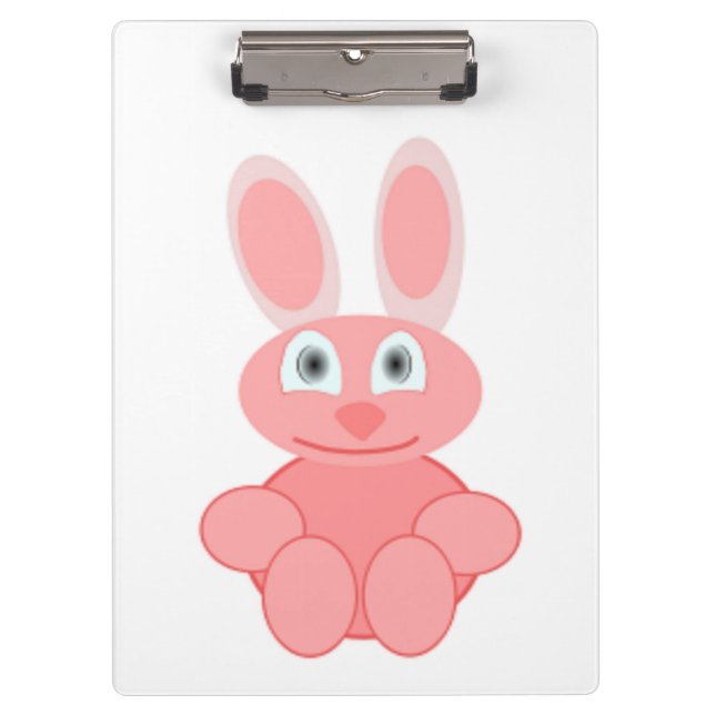 PINK BUNNY RABBIT CLIPBOARD (Front)