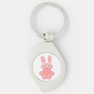 PINK BUNNY RABBIT KEY RING