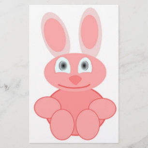 PINK BUNNY RABBIT STATIONERY