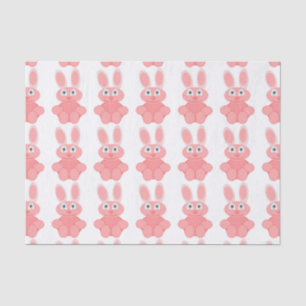 PINK BUNNY RABBIT TISSUE PAPER
