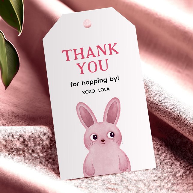 Pink bunny Thank you Gift Tags (Creator Uploaded)