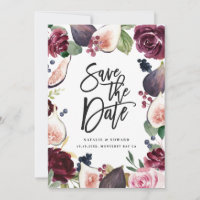 Pink, burgundy and fig floral photo