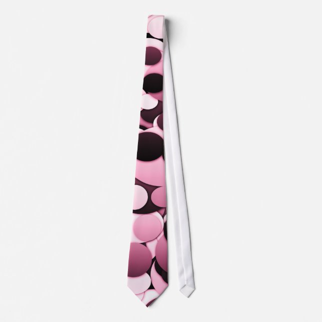 Pink & burgundy polka dot ties (Front)