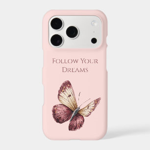 Pink Burgundy Red Cream Butterfly
