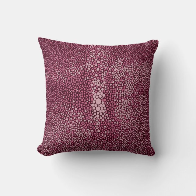 Pink & Burgundy Shagreen Cushion (Front)