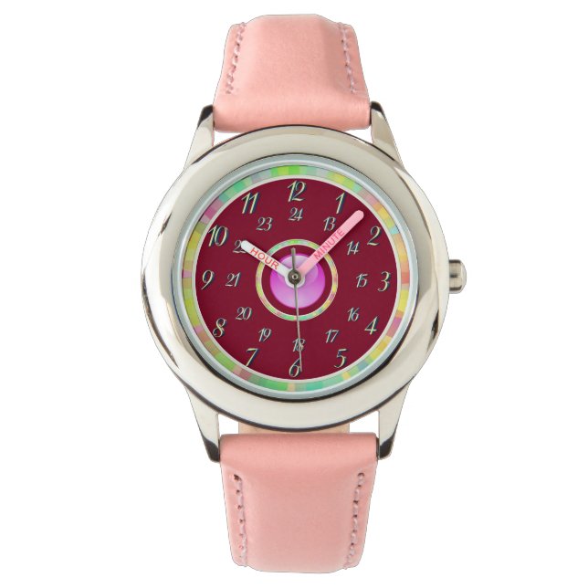 Pink Burgundy Watch (Front)