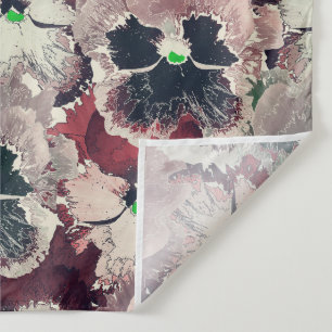 Pink, burgundy watercolor flowers tapestry