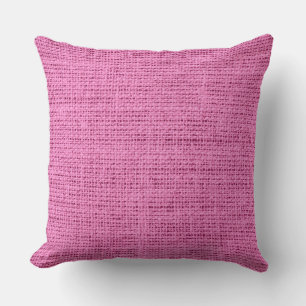 Pink Burlap Rustic Linen Cushion