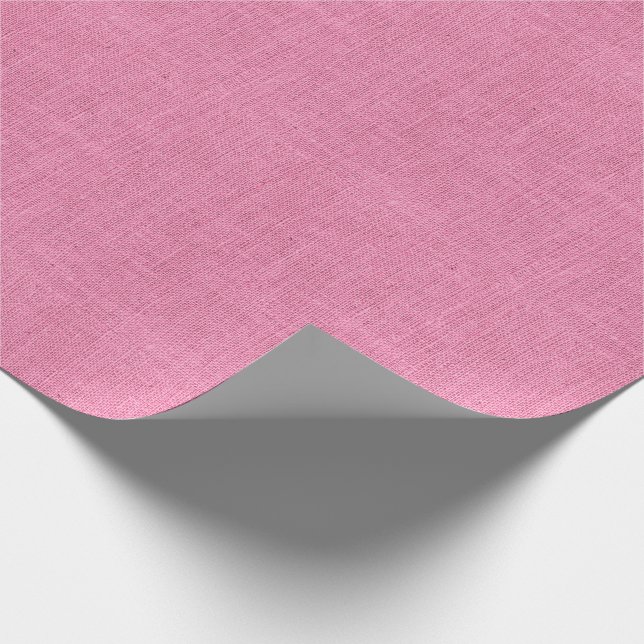 Pink Burlap Texture Wrapping Paper (Corner)