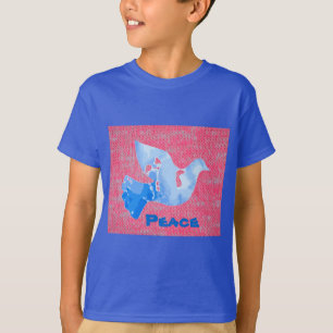Pink Burn Out Pattern Peace Love Destiny Art T-Shirt