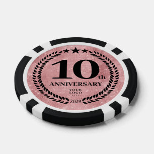 Pink Business 10th Anniversary Poker Chips
