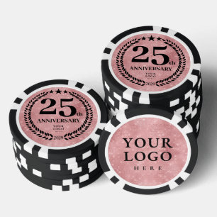Pink Business 25th Anniversary Poker Chips