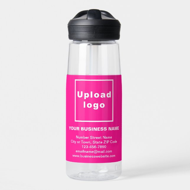 Pink Business Brand on 25 oz Water Bottle (Front)