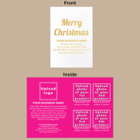 Pink Business Brand on Christmas Foil Card