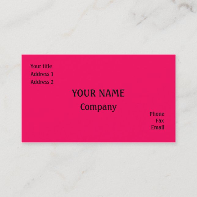 Pink Business Card (Front)