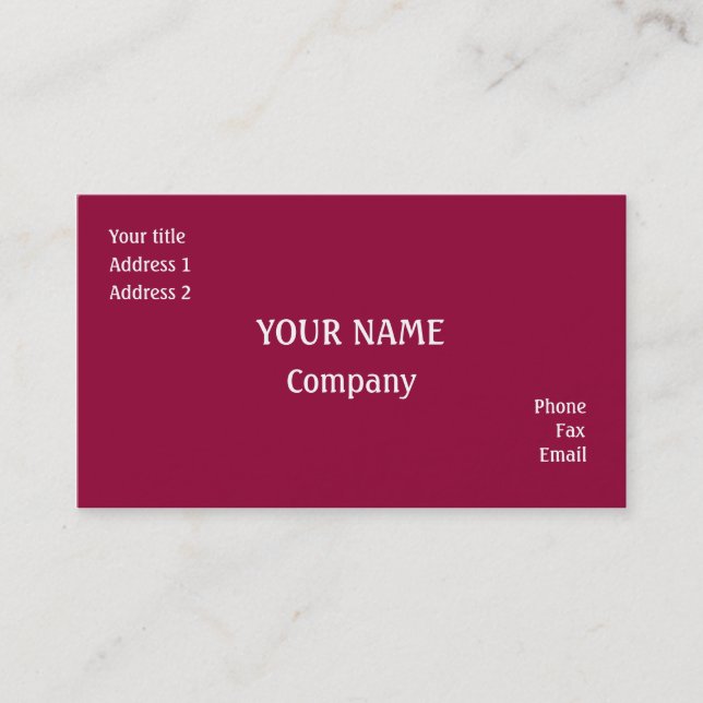 Pink Business Card (Front)