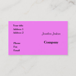 Pink Business Card
