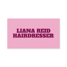 Pink business card for women