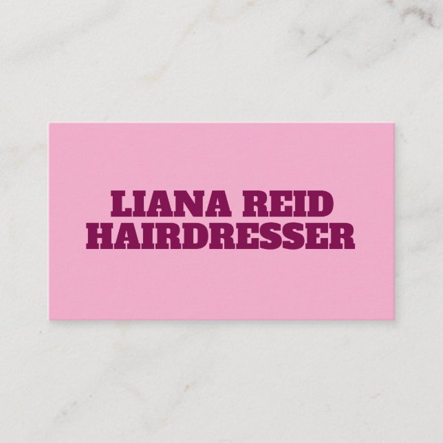 Pink business card for women (Front)