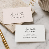 Pink Business Cards | Minimalist Elegant Blush