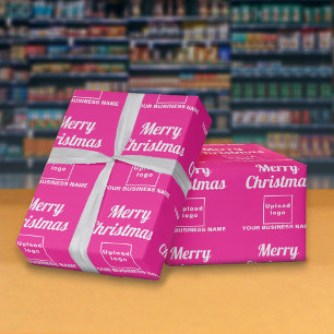 Pink Business Christmas Wrapping Paper