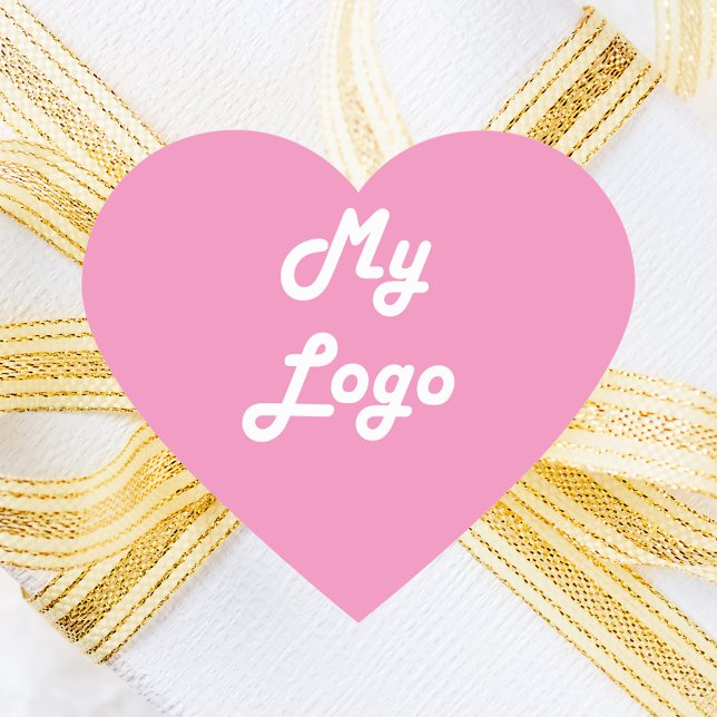 Pink business logo heart sticker (Creator Uploaded)