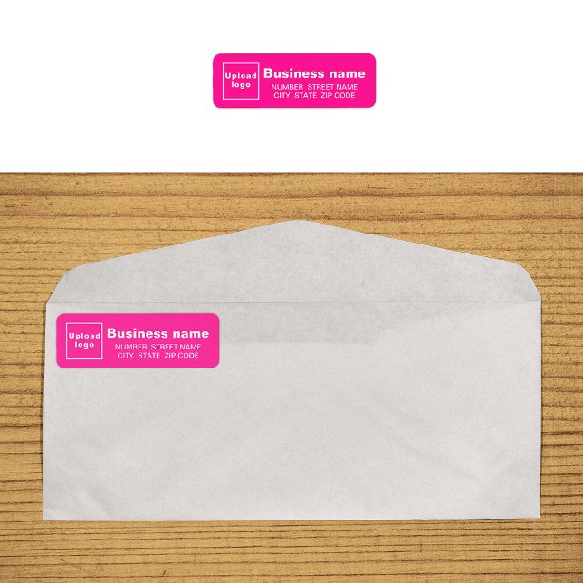 Pink Business Return Address Label (Pink business return address label on envelope)