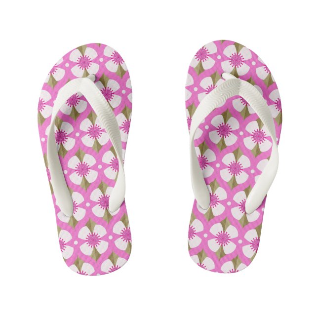 Pink Buttercup Kid's Flip Flops (Footbed)