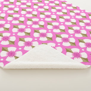 Pink Buttercup Sherpa Blanket