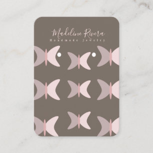 Pink Butterflies Artisan Earring Display Cards