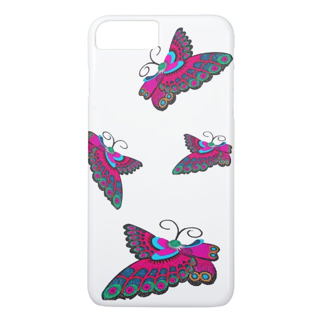 Pink Butterflies Case-Mate iPhone Case (Back)