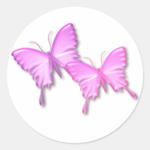 Pink Butterflies Design Sticker