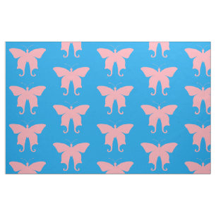 Pink Butterflies Fabric