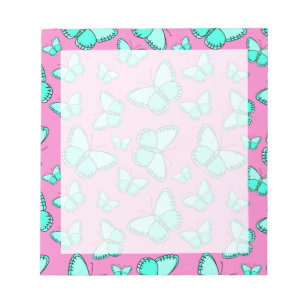 Pink Butterflies Notepad 