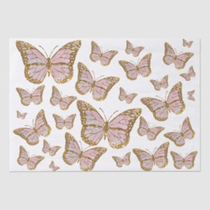 pink butterflies tissue paper
