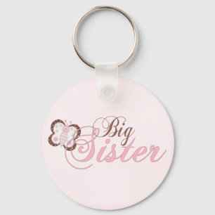 Pink Butterfly 2 Big Sister Key Ring