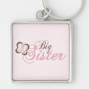 Pink Butterfly 2 Big Sister Key Ring