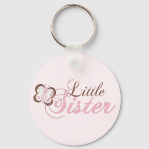 Pink Butterfly 2 Little Sister Key Ring