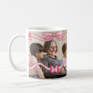 Pink Butterfly Best Grandma And Grandchildren Coffee Mug